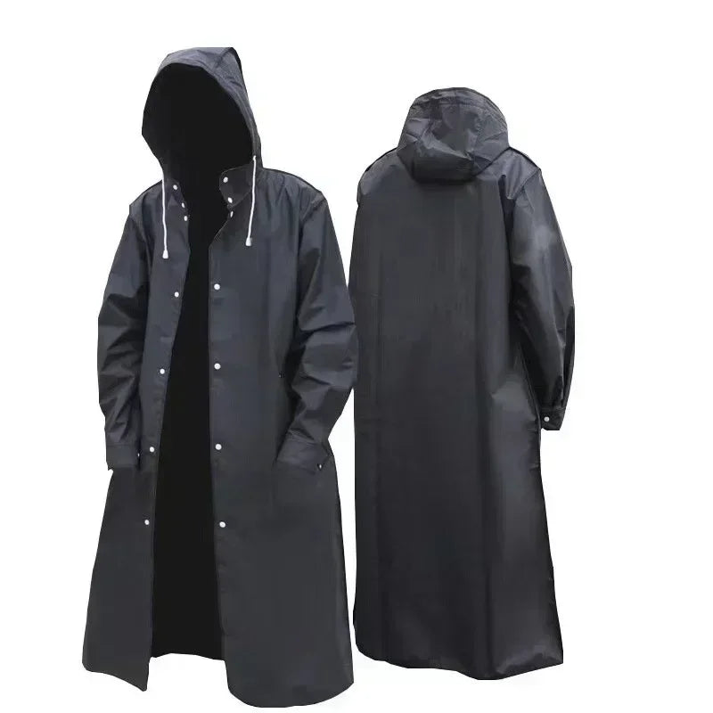 Extended and Thickened Fishing Poncho Waterproof Men's Raincoat Windproof Hood Raincoats for Rain Umbrella Biker Resistant Coat