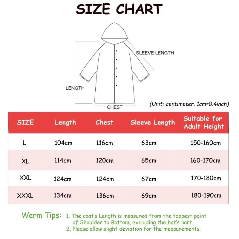 Extended and Thickened Fishing Poncho Waterproof Men's Raincoat Windproof Hood Raincoats for Rain Umbrella Biker Resistant Coat
